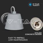 Бетонен Пендел Светло Сив