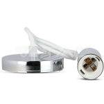 Пендел Хромиран Купол Светло Бял