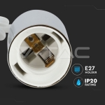 Пендел Хромиран Купол Светло Бял