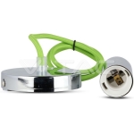 Пендел Хромиран Купол Светло Зелен Кабел