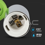 Пендел Хромиран Купол Светло Зелен Кабел