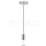 Пендел Хромиран Купол Светло Сив Кабел