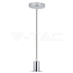 Пендел Хромиран Купол Светло Сив Кабел