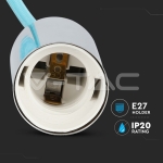 Пендел Хромиран Купол Светло Син Кабел