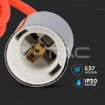 Пендел Хромиран Купол Светло Оранжев Кабел