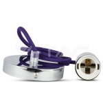 Пендел Хромиран Купол Светло Лилав Кабел