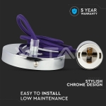 Пендел Хромиран Купол Светло Лилав Кабел