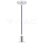 Пендел Хромиран Купол Светло Лилав Кабел