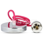 Пендел Хромиран Купол Светло Роза Кабел