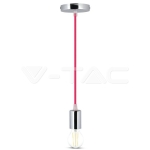 Пендел Хромиран Купол Светло Роза Кабел