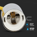 Пендел Хромиран Купол Светло Жълт Кабел