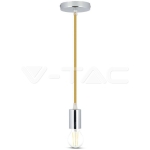 Пендел Хромиран Купол Светло Бежов Кабел