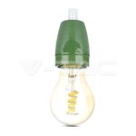 Фасунга Порцелан E27 Зелен