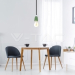 Фасунга Порцелан E27 Зелен