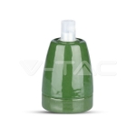 Фасунга Порцелан E27 Зелен