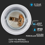 Фасунга Порцелан E27 Сив