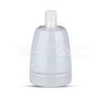 Фасунга Порцелан E27 Сив