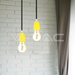 Фасунга Порцелан E27 Жълт
