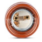 Фасунга Порцелан E27 Кафяв