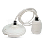 Пендел Порцеланова Фасунга E27 Бял