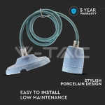 Пендел Порцеланова Фасунга E27 Син