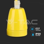 Пендел Порцеланова Фасунга E27 Жълт