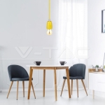 Пендел Порцеланова Фасунга E27 Жълт