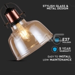 Стъклен Пендел Кафяво Прозрачно Стъкло