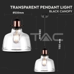 Стъклен Пендел Опушено Прозрачно Стъкло