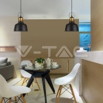 Алуминев Абажур Светло Черен