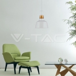 Алуминиев Абажур Светло Бял