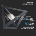 Геометричен Пендел Матово Черно Кръг 3D