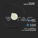 Геометричен Пендел Матово Черно Кръг