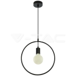 Геометричен Пендел Матово Черно Кръг