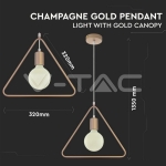 Геометричен Пендел Златно Шампанско Триъгълник