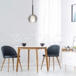 Пендел Двойно Стъкло Никел+Бял Е27 Ф180