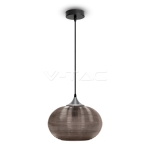 Пендел Стъклен Диамантен Разрес Черен Прозрачен