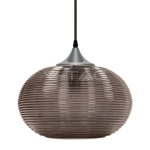 Пендел Стъклен Диамантен Разрес Черен Прозрачен