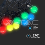 Градински Гирлянд с 20бр. 0.5W RGB Крушки 10м.