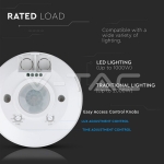 Сензор за Движение за Таван Плосък Бял