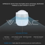 Сензор за Движение Стена Въртяща Глава Бял