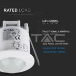 Сензор за Движение Вграждане В Таван Бял