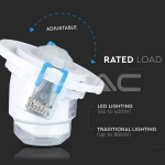 Сензор за Движение Вграждане В Таван Въртяща Глава Бял