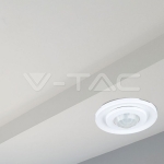 Сензор за Движение Вграждане В Таван Въртяща Глава Бял