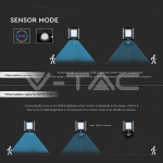 15W Улична Лампа Соларна Черна 6000K