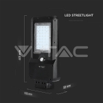 15W Улична Лампа Соларна Черна 6000K