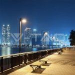 15W Улична Лампа Соларна Черна 6000K