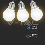 Градински Гирлянд с 10бр.Соларни Крушки 3000K 2м.