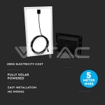 40W LED Прожектор с Фотоволтаичен Панел 6000K