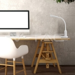 7W LED Настолна Лампа С Щипка Бяла 3000K